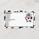Search for moo business cards Cartoon