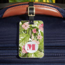 Search for floral luggage tags Monogram monogrammed