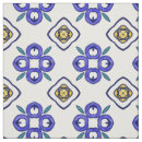 Search for blue and yellow floral fabric Azulejo