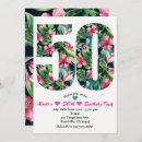 Search for luau 50th birthday invitations Floral