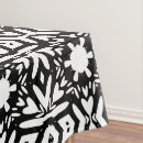 Search for black and white floral tablecloths Abstract