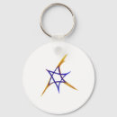 Search for jewish star of david key rings White