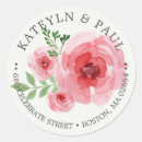Search for pink and green address stickers Flower