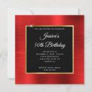 Search for black gold red birthday invitations Modern
