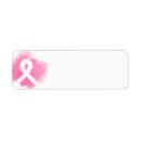 Search for breast cancer ribbon return address labels Awareness