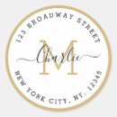 Search for gold border return address labels Minimalist