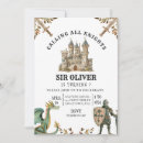 Search for knights and dragons party invitations Royal