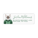 Search for blue cat return address labels Funny