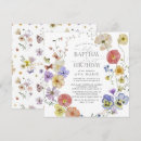 Search for first birthday christening invitations Floral