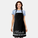 Search for black and white heart aprons Typography
