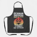 Search for funny german aprons Pug
