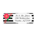 Search for black white stripe return address labels Unique