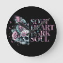 Search for skull clocks Skull and flowers