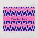 Search for zigzag pattern postcards Pink