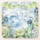 Search for peacock feather coasters Fantasy