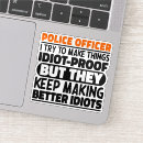 Search for funny police stickers Policeman