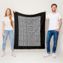 Search for greek key pattern blankets White