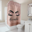 Search for rose gold shower curtains Girly
