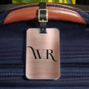Search for rose luggage tags Brushed metal