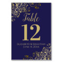 Search for gold foil table cards Navy blue