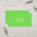 Search for bright lime paper business cards Plain