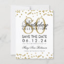 Search for 80th birthday save the dates Glitter