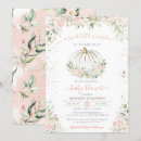 Search for sweet little pumpkin baby shower invitations Blush pink