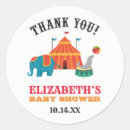 Search for circus party thank you stickers Big top