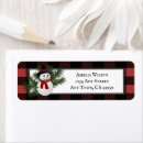 Search for red scarf return address labels Festive