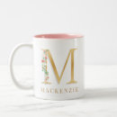 Search for gold letters mugs Watercolor floral