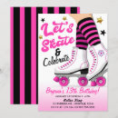 Search for skating rink birthday invitations Black