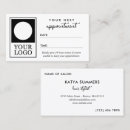 Search for logo appointment cards Simple
