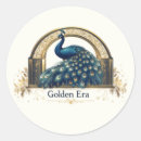 Search for elegant peacock stickers Golden