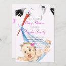 Search for stork carrying baby invitations Mother to be
