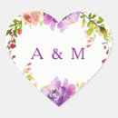 Search for romantic watercolor flowers stickers Purple