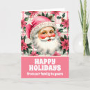 Search for retro santa christmas cards Pink
