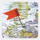 Search for map pin stickers Close up