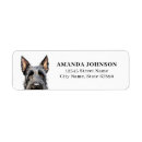 Search for scottish terrier return address labels Black