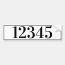 Search for number bumper stickers Black