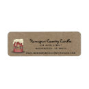 Search for candle return address labels Rustic