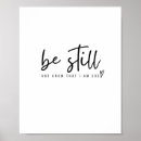 Search for be still and know posters Religious