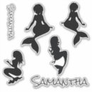 Search for black and white mermaid stickers Girly