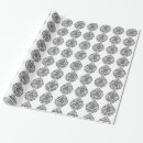Search for black and white damask wrapping paper Birthday