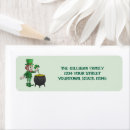 Search for leprechauns return address labels St patrick's day