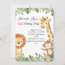 Search for jungle friends birthday invitations Giraffe