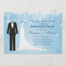 Search for snowflakes rehearsal dinner invitations Black