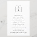 Search for monogram bridal shower invitations Simple