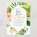 Search for tropical floral baby shower invitations Hawaiian