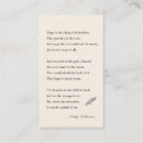 Search for poem business cards Poetry