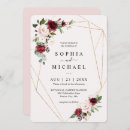 Search for wine and gold wedding invitations Rustic
